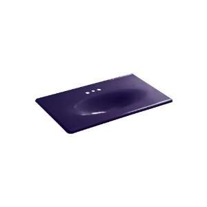   One Piece Surface and Integrated Lavatory with 4 Centers, Iron Cobalt