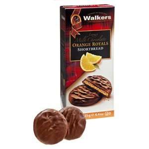 Walkers Shortbread Milk Chocolate, Orange Royals, 4.4 Ounce (Pack of 8 