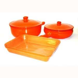  Terracotta Cookware Set in Orange Heat Diffuser None 