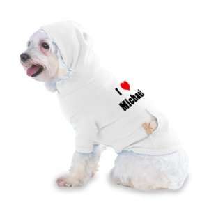  I Love/Heart Michael Hooded T Shirt for Dog or Cat LARGE 