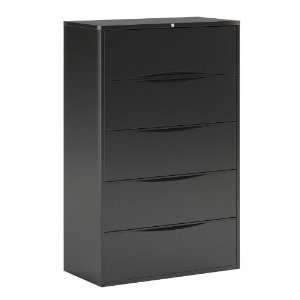  CSII Lateral File Cabinet in Black w 5 Drawers Office 