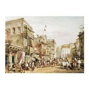  William Prinsep   A Busy Street Scene In India Giclee 