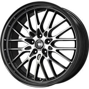 New 17X7 4 100/4 114.3 Konig Lace Black Machined Face Wheels/Rims