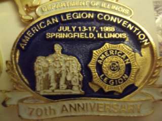 1988 Springfield IL 70th Convention American Legion Pin  