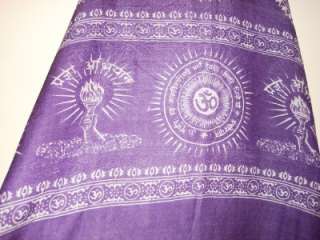SIR ALISTAIR RAI Purple Prayer Wrap Scarf Pewter Fearless Stitching 