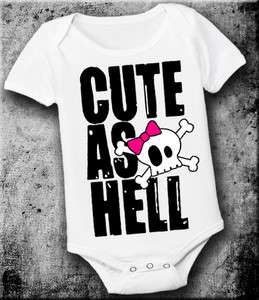 CUTE AS HELL * FUNNY RUDE BABY ONE PIECE ROMPER  