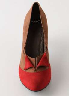 NIB Pilcro ANTHROPOLOGIE Red Heron Heels Pumps Shoes Suede 9 True to 