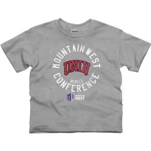  UNLV Rebels Youth Conference Stamp T Shirt   Ash Sports 