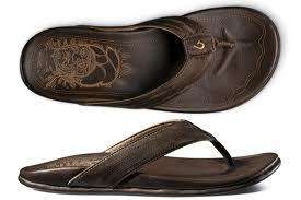 Olukai PuAli Dark Java / Dark Java Flip Flop Sandal Mens Sizes 8 14 