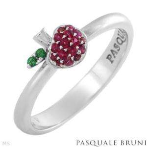 PASQUALE BRUNI RUBY RING IN 18K WHIT GOLD NEW IN BOX  