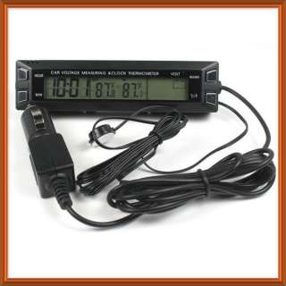   LCD Clock in/out CAR Thermometer Time Clock Voltage Monitor Meter