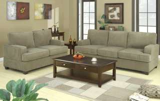 Corduroy Fabric Sofa and Loveseat Set Couch Love 7149  
