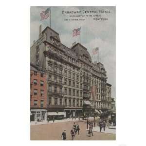 New York, NY   Broadway Central Hotel Advertisement Premium Poster 
