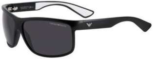 New Emporio Armani EA 9719 D28Y1 Shiny Black / Grey Sunglasses  
