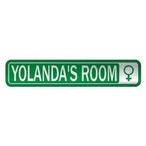   YOLANDA S ROOM  STREET SIGN NAME