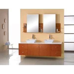 Virtu USA MD 415S Clarissa 72 Inch Double Sink Bathroom Vanity with 