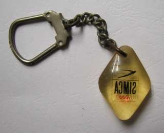 VINTAGE   OLD 60s SIMCA 1000 FRENCH CAR KEYCHAIN   KEYRING  