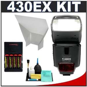 Canon 430EX Speedlite Flash + Precision Design Bounce Reflector + 4 