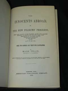 Mark Twain (Clemens) INNOCENTS ABROAD 1878 Illustd  