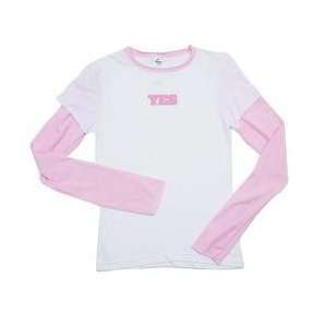  YES Network Womens Double Layer Crewneck Long Sleeve T 