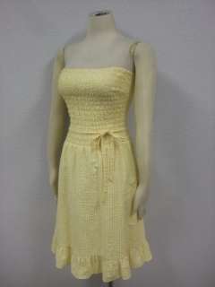 NWOT Laundry By Shelli Segal  $195 Sun Yellow Smocked 