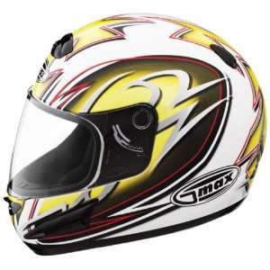  GMax GM38 Helmet   X Large/Yellow/White Automotive