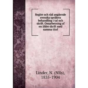   en Ã¤ldre skrift med samma titel N. (Nils), 1835 1904 Linder Books