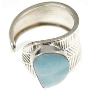    925 Sterling Silver LARIMAR Ring, Size 7.75, 6.47g Jewelry