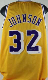 LAKERS MAGIC JOHNSON AUTHENTIC SIGNED HOME JERSEY PSA/DNA #3A62349 