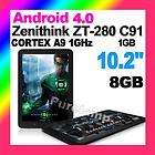 10 2 Zenithink ePad IPed Android 2 1 ZT 180 2GB WiFi  