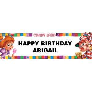 Candy Land Personalized Birthday Banner Large 30 x 100