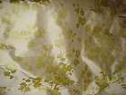 VERVAIN ZEIGLER ASIAN BLOSSOM LT METALLIC GREEN CREAM FLORAL SILK 