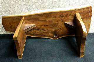 Black Walnut Figured Rustic Finished Bench Coffee Table 10021  
