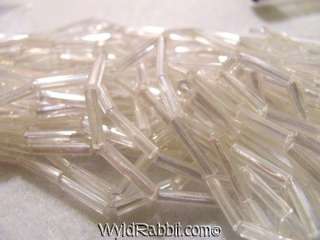 Clear .4 Glass Bugle Beads ~ Old Stock ~ 13 Grams ~ # 1007  