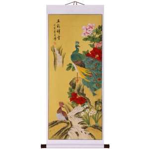  EXP Hand Painted 48 Oriental Wall Art Scroll   Phoenix 