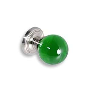  #G 50 1 1/4 in. CKP Brand Green Knob with Brushed Nickel 