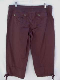 Wearables by XCVI Capris Crop Pants Medium 8 10 Brown  