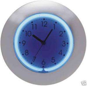 12 Inch Neon Wall Clock With Chrome Frame (10280)  