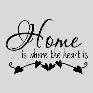  Home is where the heart isFamily Wall Quotes Sayings 