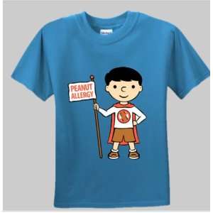 Peanut Allergy Superhero Boy T shirt Small (6 8)