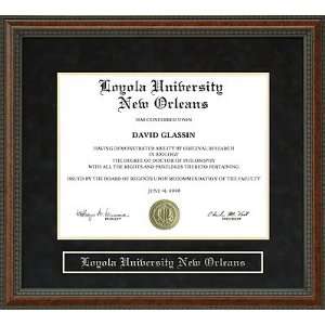 Loyola University New Orleans Diploma Frame