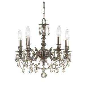  Crystorama 5505 PW GT S Mirabella 5 Light Mini Chandelier 