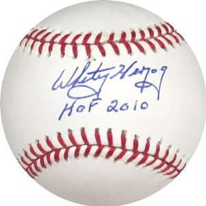  Whitey Herzog Signed Baseball   with HOF 2010 