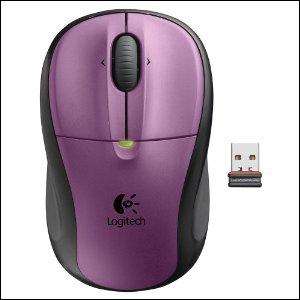 Logitech M305 Wireless Optical Mouse   Soft Violet 097855067883  