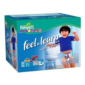 Pampers Feel n Learn Advanced Trainers for Boys, Size 4T 5T, 66 Count