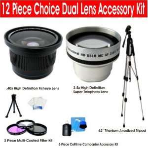  12 Piece Choice Dual Lens Accessory Kit with 3.5x High 