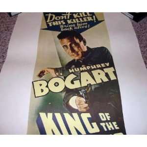 1971 Full Size, King of the Underworld Movie Poster, Humphrey Bogart 