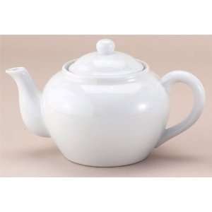  6 Cup White Ceramic Tea Pot with Infuser