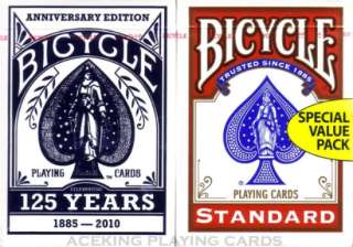 Decks Bicycle 125th Anniversary + Rider Playing Cards  