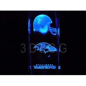   NFL Baltimore Ravens 3D Laser Etched Crystal 6 Inch